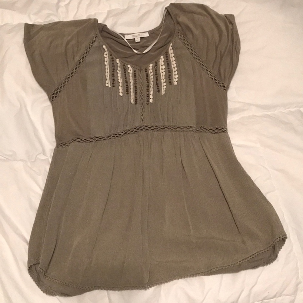 Olive green Miss Me shirt